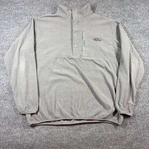 Drake Waterfowl Pullover Men's 2XL Gray Fleece Quarter Snap Magnattach Pocket